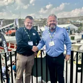 L-R: Martin McWilliams, Duo Group managing director, and Michael Roddy, SigmaRoc regional managing director North West, at Hillhead 2024