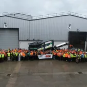 Terex Campsie team celebrating the production of its 1,000th machine 
