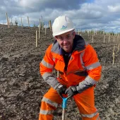 Stephen McFarlane, operations manager Scotland for Aggregate Industries, on site at Muldron Quarry