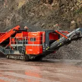 The C-1550+ tracked cone crusher from Finlay