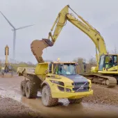 Rail-delivered aggregate from Heidelberg Materials’ Machen Quarry is being used in the creation of a new sustainable energy park in Newport, South Wales