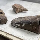 Typical tramp metal separated by a magnetic separator