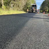 Australian-first proprietary crumbed-rubber asphalt bitumen that replaces common crumbed rubber with that from OTR tyres was used in road demonstrations in Glass House Mountains, Diddillibah, and Nambour