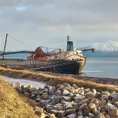 ‘MV Yeoman Bank’ being loaded with the 200 millionth tonne of granite 