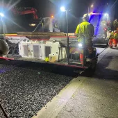 Heidelberg Material carrying out night works in Bedford