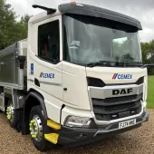 One of Cemex’s new DAF XD 410 eight-wheel tippers