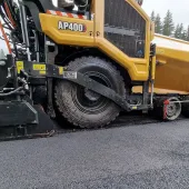 The new Cat AP400 pavers will reduce fuel consumption by 10% compared with Heidelberg Materials’ existing machines