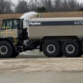 Rokbak haulers have been converted into water trucks by Hydex