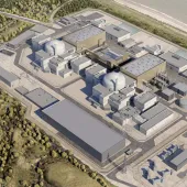 Schematic image showing part of the completed Sizewell C nuclear plant