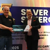 L-R: Kieran Hegarty, president of Terex Materials Processing, with Pradeep Bakshi, managing director and chief executive officer of Voltas, at the 25th anniversary event
