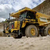 Longcliffe Quarries’ Komatsu HD605-8 haul truck 