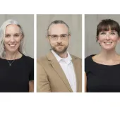 L-R: Andrea Charlson, senior built environment sustainability specialist and circular economy lead; Jake Attwood-Harris, senior built environment sustainability specialist; and Helen Raymond, senior sustainability architect