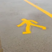 Pedestrian routes must be visible and obvious to everyone