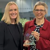 Clare Mayo and Helen Johnson, recruitment performance and process manager at Heidelberg Materials