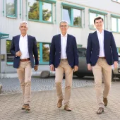 L-R: Alexander Draeger, sales director; Rüdiger Christophel, managing director; and Markus Christophel, general manager at C. Christophel GmbH’s headquarters in Lübeck, Germany