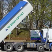 Yeoman Asphalt tipper fitted with Edbro CX14 cylinders