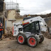 Remote-controlled Bobcat compact loader