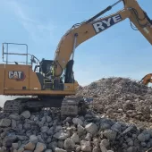 Rye Demolition’s new Cat 330 excavator in operation 