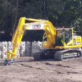 Komatsu HB215LC-2 hybrid excavator