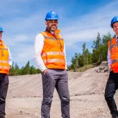 Left to right: Richard Dolman; Mike Henderson; and Matt Munro of AR Demolition 