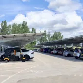 Solar car port array