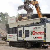 Terex TDS 820 twin-shaft shredder