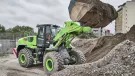 The 21-tonne, zero-emission 856HE has a 3.5 cubic metre bucket capacity