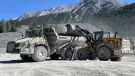 One of Jura Creek Enterprises’ new Rokbak RA40 articulated haulers working in the shadow of the Rocky Mountains at Crowsnest Pass Quarry