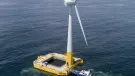 Offshore wind turbine with floating concrete foundation