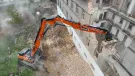 Develon DX380DM-7 demolishing the historic former Tesla industrial complex in Lanškroun in the Czech Republic 