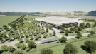 View of the future Liebherr driver’s cab assembly site at Nambsheim