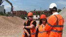 Luton South and South Bedfordshire MP Rachel Hopkins visiting GRS Group’s rail freight operations in Luton