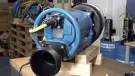 A powerful Tsurumi KTZ pump being prepared for use by the manufacturer
