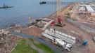 Heidelberg Materials supplied 242 cubic metres of PowerCrete from their Glasgow concrete plant with delivery windows dictated by tidal conditions 