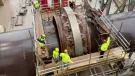 Installation of the new shell section