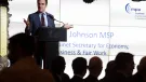 Daniel Johnson MSP, Shadow Cabinet Secretary for Economy, Business and Fair Work, speaking at the launch of ‘The Economic Contribution of Primary Aggregates in Scotland’ report. Photo: David Cheskin