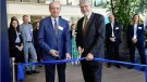 L-R: Donal O’Riain, founder and global managing director of Ecocem, and Niall Burgess, Ireland’s ambassador to France and Monaco, at the official opening of the new R&I centre in France