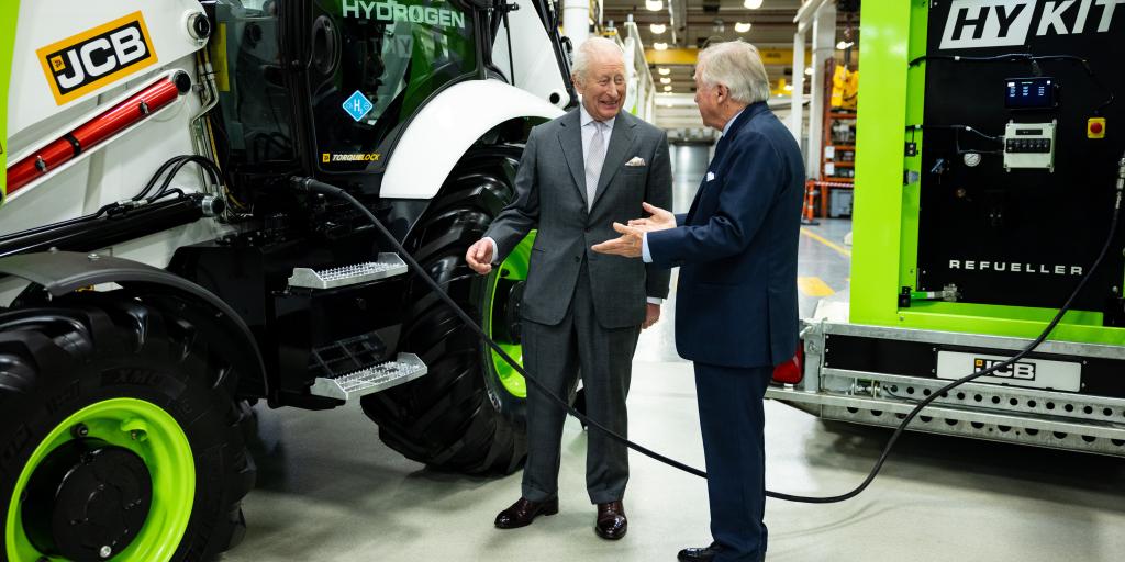 JCB Celebrates 80 Years with His Majesty King Charles III and Hydrogen-Powered Machines